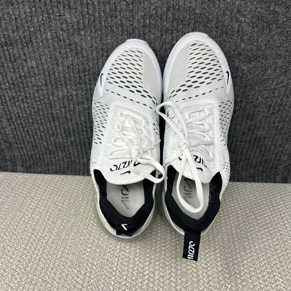 Nike Air Max 270 White Black Athletic Running Shoes Women’s 8 AH6789-100 - Picture 7 of 8